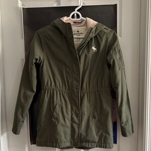 Abercrombie & Fitch Kids Green Hooded Raincoat
